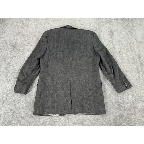 Hugo Boss Suit Jacket 40 R Black Cashmere Colombo Rossellini Designer Luxury USA